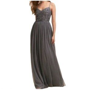 BHLDN Elowen Dress in Steel Size 4 EUC